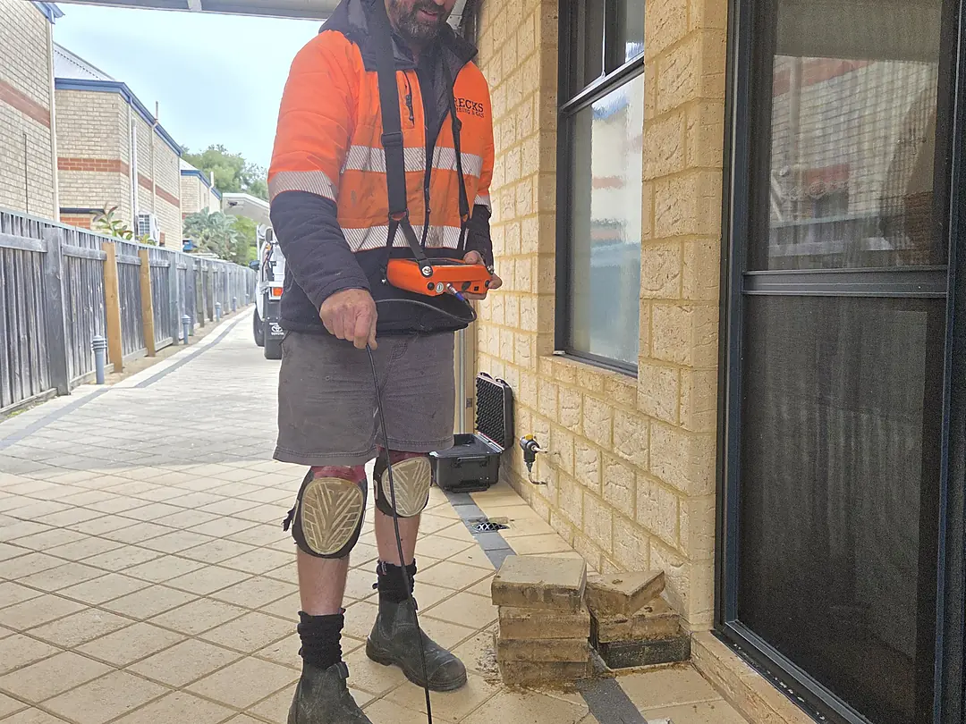 Frecks Plumbing & Gas locating and exposing a water leak at a Perth southern suburbs property