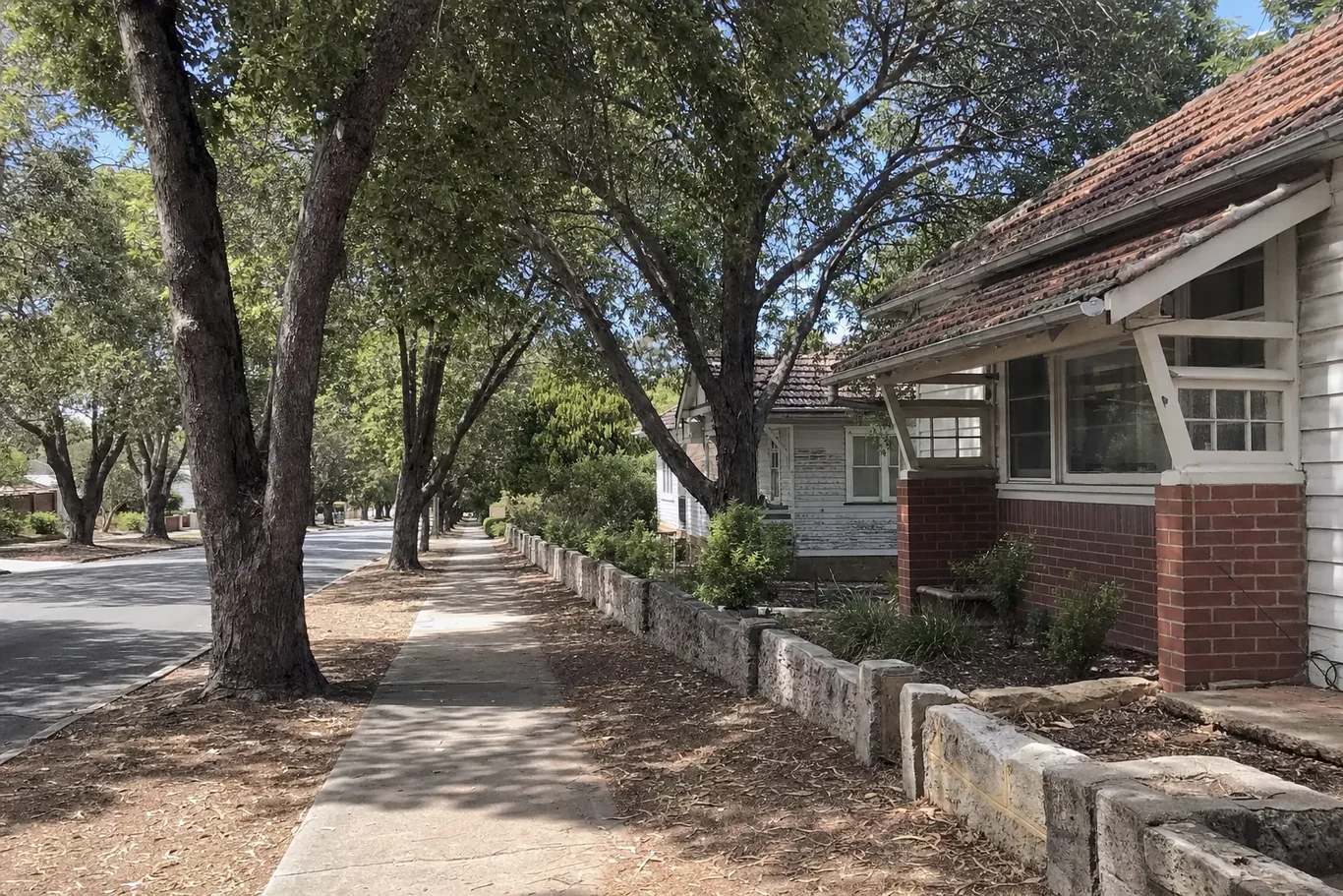 Established Medina street with mature trees served by Frecks Plumbing & Gas