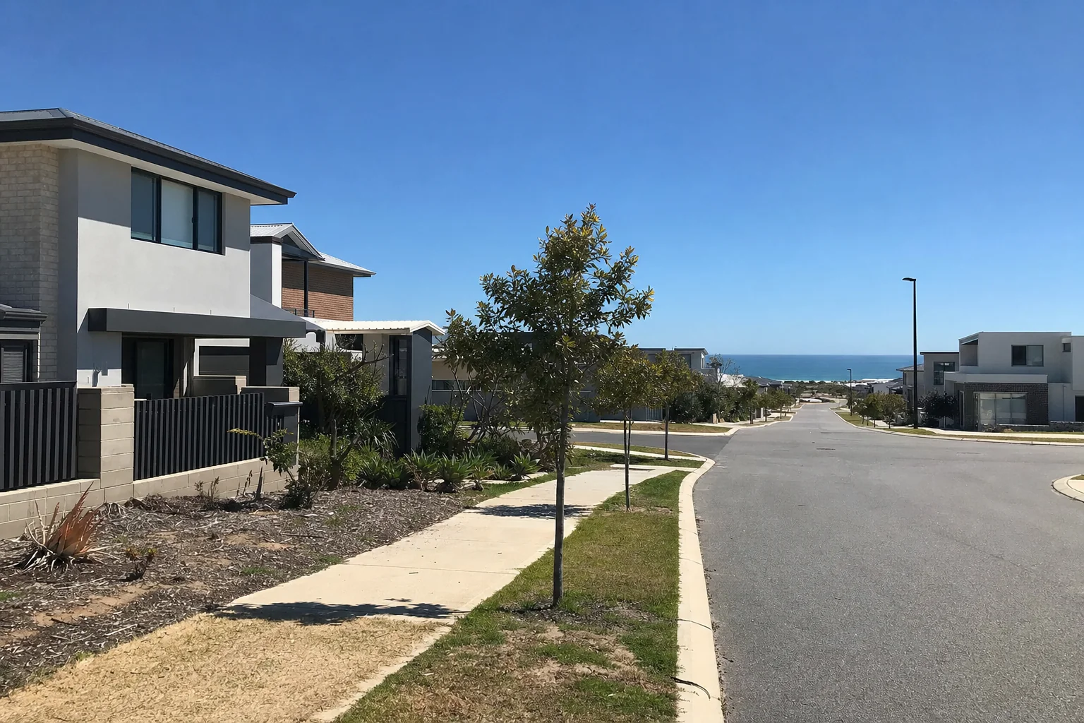 Coastal Secret Harbour residential street served by Frecks Plumbing & Gas